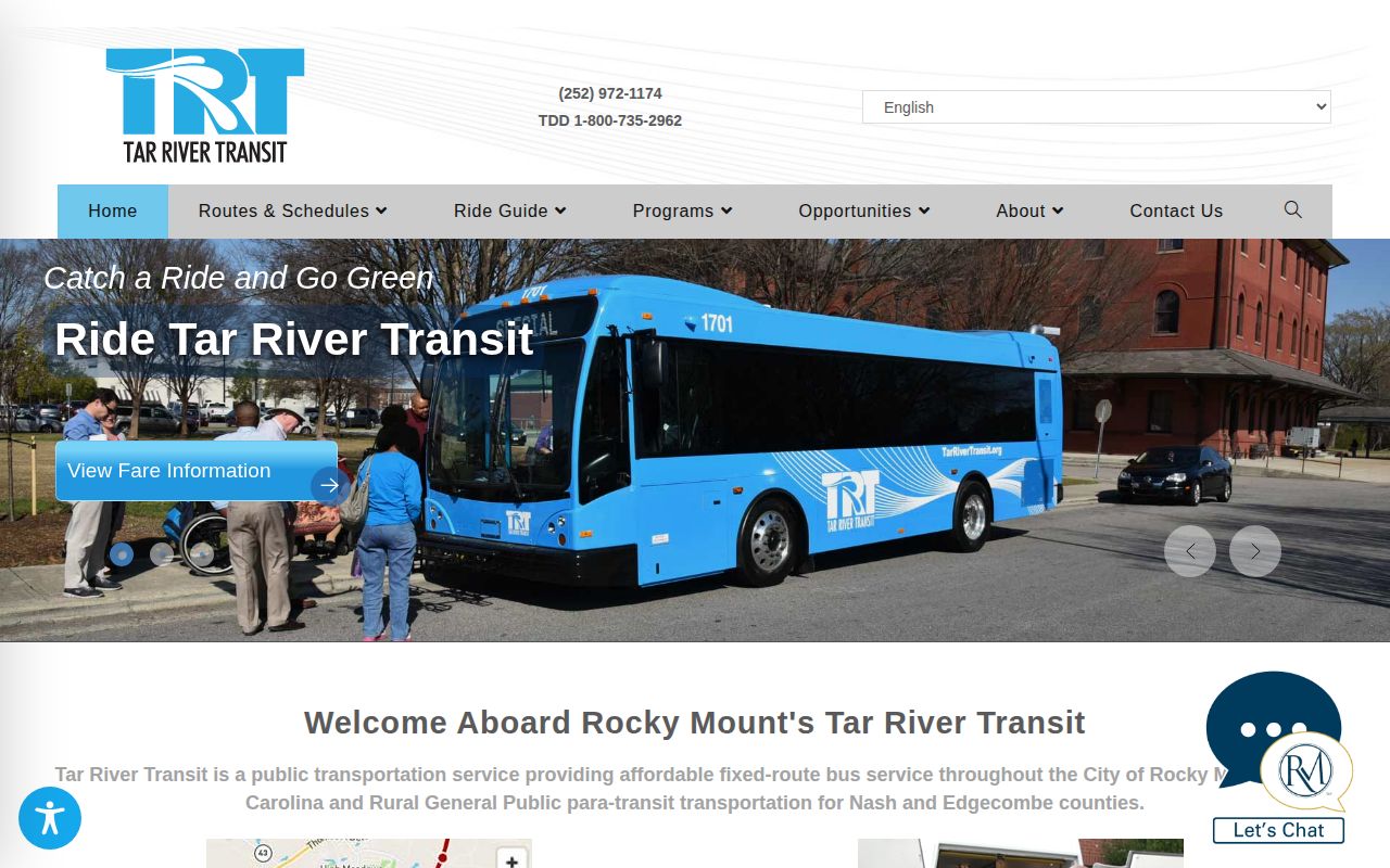 Tar River Transit information for travel after an Edgecombe County release